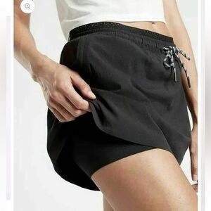Athleta Crest Skort Black Size 8 Built-In Shorts Activewear Golf Tennis Running